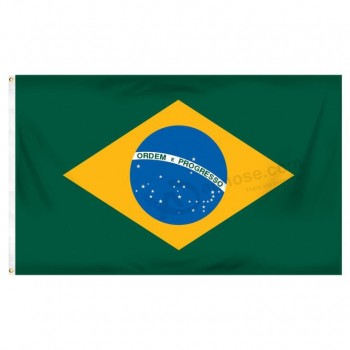 批发3英尺X 5英尺巴西国旗 - 任何尺寸的印花聚酯