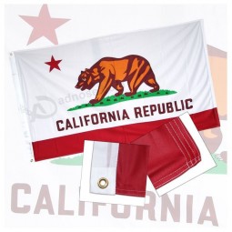 Bandeira da Califórnia 3 X 5 pés de poliéster super Malha para venda coM qualquer taManho