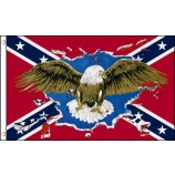 Rebel Eagle Sky Flag 3x5ft Poly for custom  with any size