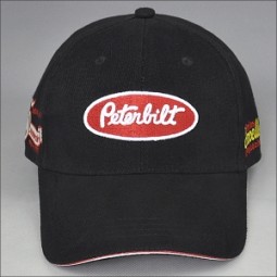2017 hot selling black baseball hat with sandwish brim