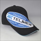 사용자 정의 브랜드 로고 검은 야구 모자 모자