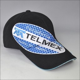 Personaliza tu gorra de béisbol de logotipo negro de marca