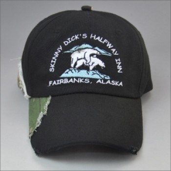 Impressão personalizada 6 painel chapéu de boné de beisebol de algodão para venda