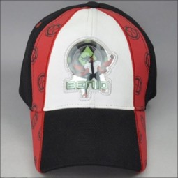 Custom kids racing cap with embroidery pvc patch