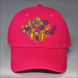 Factory wholesale deeppink embroidery baseball cap