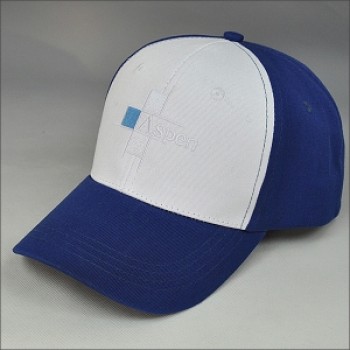 Al por mayor gorra de béisbol de algodón bordado azul