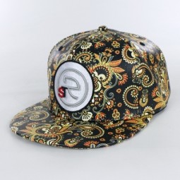 flat bill caps snapback,fashion snapback,flower brim snapback hat