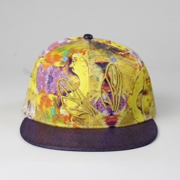 cheap custom embroidery flat brim under bill snapback cap