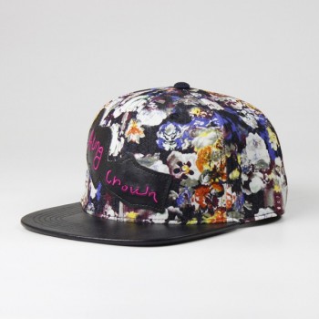 Al por mayor sombrero floral snapback gorras personalizadas