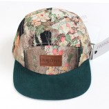 floppy hats men,floral brim custom 5 panel hat pattern