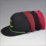 solid color snap back cap with embroidery logo