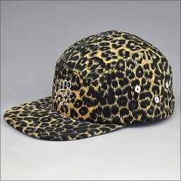 Gorras snapback de bordado de leopardo para deportes al aire libre