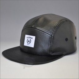 Melhor venda de pu snapback chapéus de couro personalizado