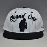 White team 3D embroidery snapback sports caps wholesale