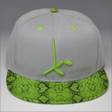 fashionable snakeskin bill snapback hats wholesale