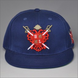 Navy 3D embroidery snapback hats for outdoor sports