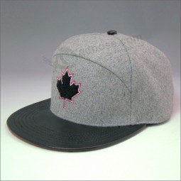 2017 hot sale custom design 5 panel snapback cap
