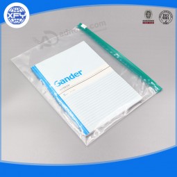 Schulpvc-Bleistiftbeutel mit dem Briefpapier, das mit Ihrem Logo eingestellt wird