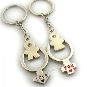 High quality metal couple keychain manufacturer for sale