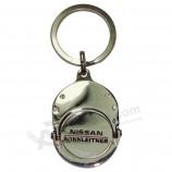 Fashion coin holder metal keychain coin with custom logo for sale