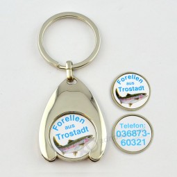 Customized logo fashion metal token holder keychain for sale