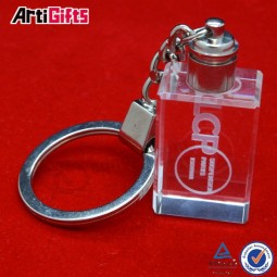 Made in china cheap crystal perfume bottle keychain for sale