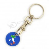 Promotional cheap metal coin keyrings for custom