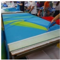 Dye sublimation printing polyester fabric banner.