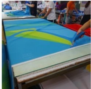 Dye sublimation printing polyester fabric banner.