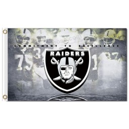 NFL Oakland Raiders 3'x5' polyester flags commitment to excellence