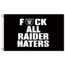 NFL Oakland Raiders 3'x5' polyester flags fuck all raider haters
