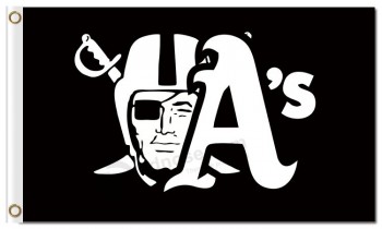 NFL Oakland Raiders 3'x5' polyester flags A'S