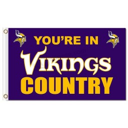 NFL Minnesota Vikings 3'x5' polyester flags vikings country with high quality