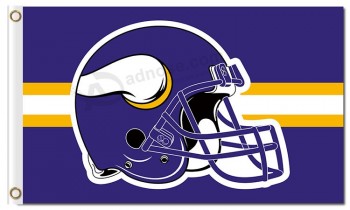 NFL Minnesota Vikings 3'x5' polyester flags helmet with high quality