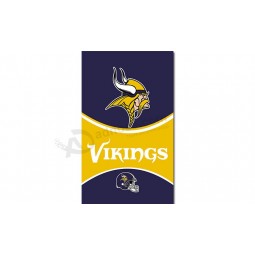 NFL Minnesota Vikings 3'x5' polyester flags vertical with high quality