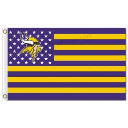 NFL Minnesota Vikings 3'x5' polyester flags stars stripes with your logo