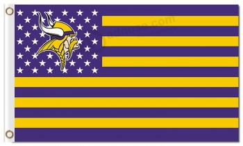 NFL Minnesota Vikings 3'x5' polyester flags stars stripes with your logo