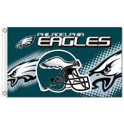 NFL Philadelphia Eagles 3'x5' polyester flags helmet with your logos