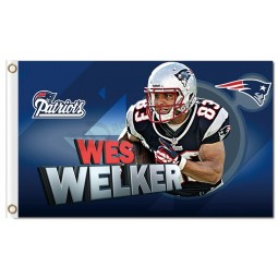 NFL New England Patriots 3'x5' polyester flags Wes Welker with your logo