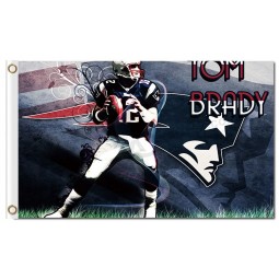 NFL New England Patriots 3'x5' polyester flags TOM BRADY with your logo