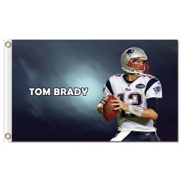 NFL New England Patriots 3'x5' polyester flags TOM BRADY with your logo