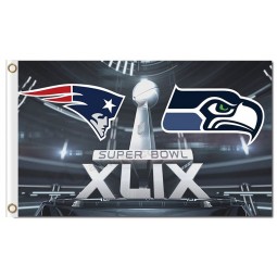 NFL New England Patriots 3'x5' polyester flags VS seahawks with your logo