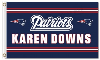 NFL New England Patriots 3'x5' polyester flags Karen Downs with your logo