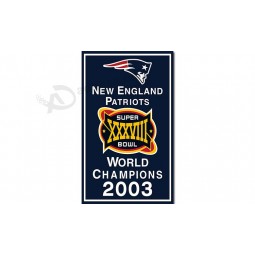 NFL New England Patriots 3'x5' polyester flags championship with your logo