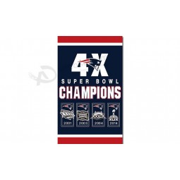 NFL New England Patriots 3'x5' polyester flags championship with your logo