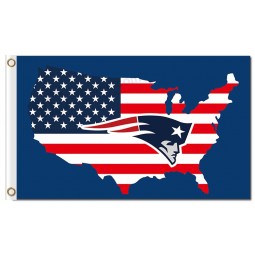 NFL New England Patriots 3'x5' polyester flags US map with your logo