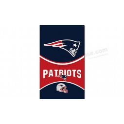 Groothandel op maat NFL New England patriotten 3'x5 'polyester vlaggen verticaal