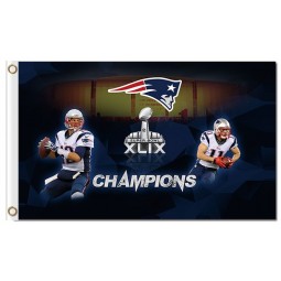 Wholesale custom NFL New England Patriots 3'x5' polyester flags champions