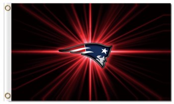 Wholesale cusotm NFL New England Patriots 3'x5' polyester flags light logo