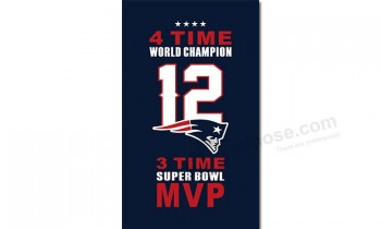 NFL New England Patriots 3'x5' polyester flags world champion